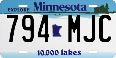 MN license plate 794MJC