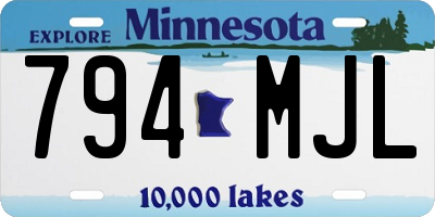 MN license plate 794MJL