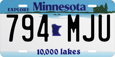 MN license plate 794MJU