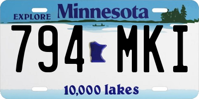 MN license plate 794MKI
