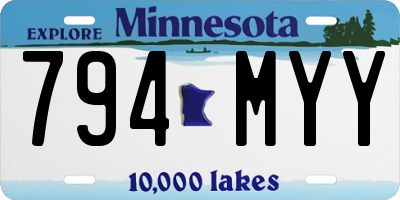 MN license plate 794MYY