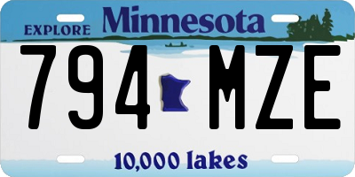 MN license plate 794MZE