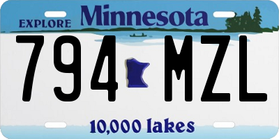 MN license plate 794MZL