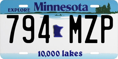 MN license plate 794MZP