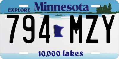 MN license plate 794MZY