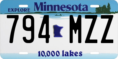 MN license plate 794MZZ