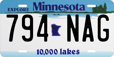 MN license plate 794NAG