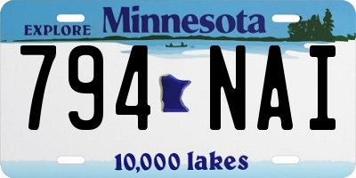 MN license plate 794NAI