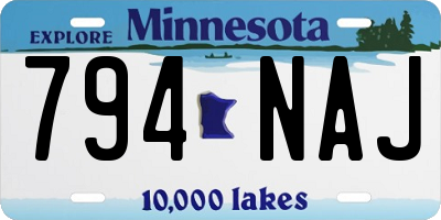 MN license plate 794NAJ