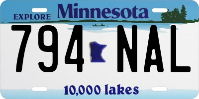 MN license plate 794NAL