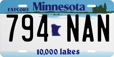 MN license plate 794NAN