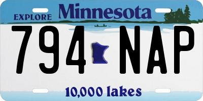 MN license plate 794NAP