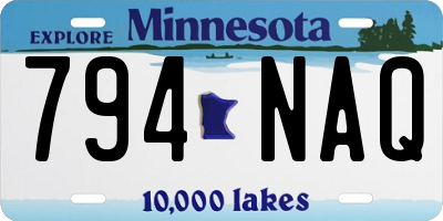 MN license plate 794NAQ