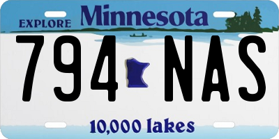 MN license plate 794NAS
