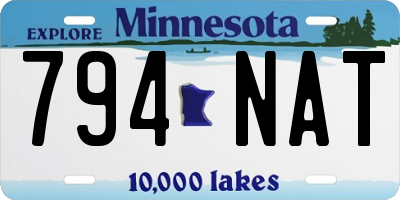 MN license plate 794NAT
