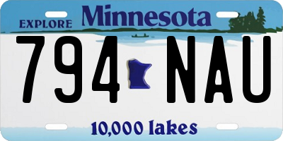 MN license plate 794NAU