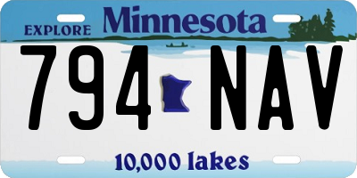 MN license plate 794NAV