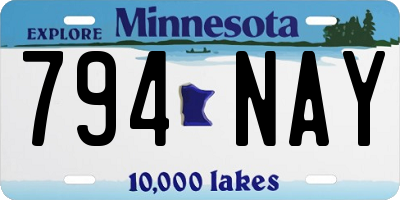 MN license plate 794NAY