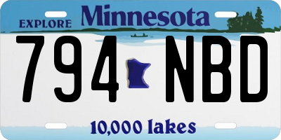 MN license plate 794NBD