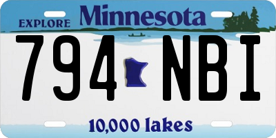 MN license plate 794NBI