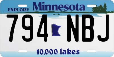 MN license plate 794NBJ