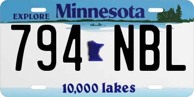 MN license plate 794NBL
