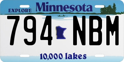 MN license plate 794NBM