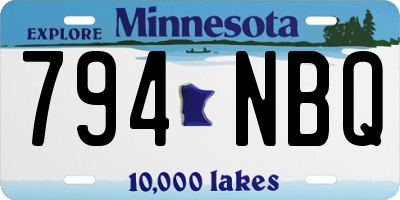 MN license plate 794NBQ