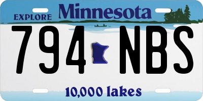 MN license plate 794NBS