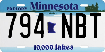 MN license plate 794NBT