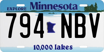 MN license plate 794NBV