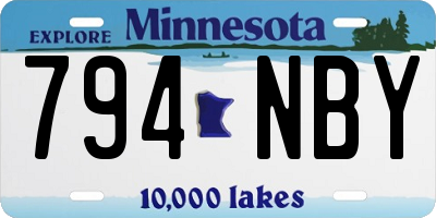 MN license plate 794NBY
