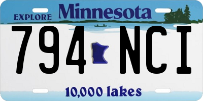 MN license plate 794NCI