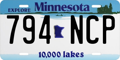 MN license plate 794NCP