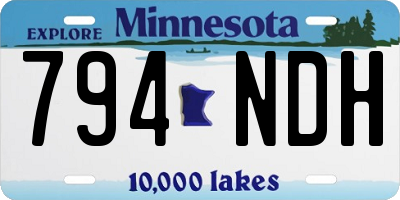 MN license plate 794NDH