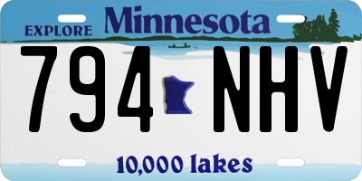 MN license plate 794NHV