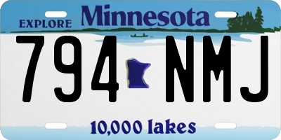 MN license plate 794NMJ