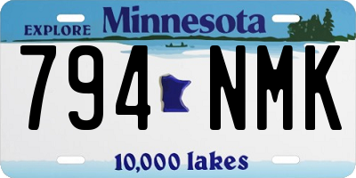 MN license plate 794NMK