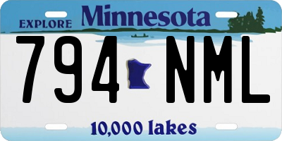 MN license plate 794NML