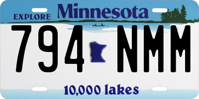 MN license plate 794NMM