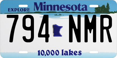 MN license plate 794NMR