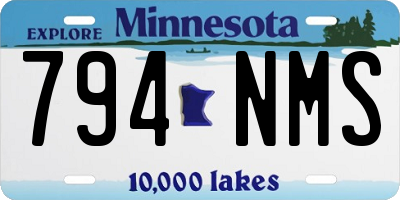 MN license plate 794NMS