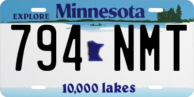 MN license plate 794NMT