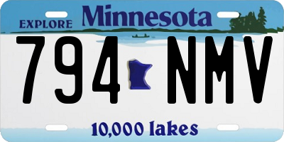 MN license plate 794NMV