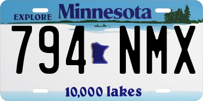 MN license plate 794NMX