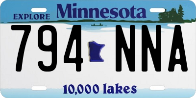 MN license plate 794NNA