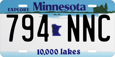 MN license plate 794NNC