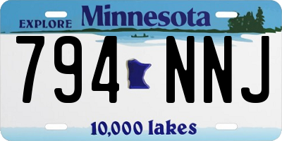 MN license plate 794NNJ