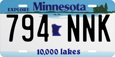 MN license plate 794NNK