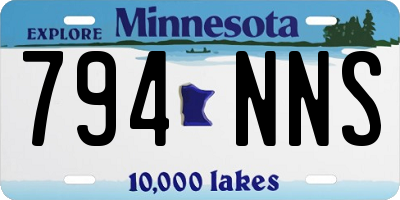 MN license plate 794NNS